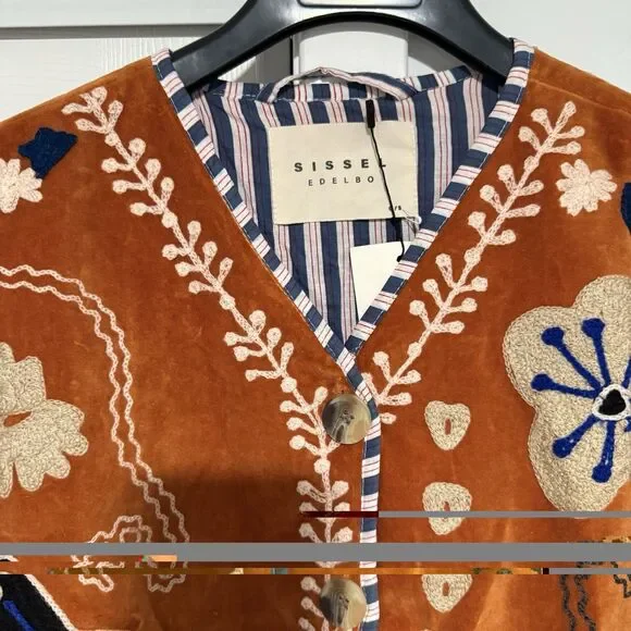 Sissel Edelbo Women’s Maggie Jacket Velvet Brown, Free People One Size - Picture 7 of 16